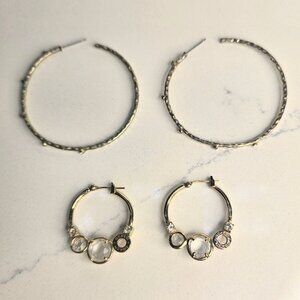 COACH 2 Pair Hoop Earring Set